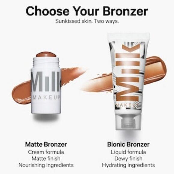 MILK MAKEUP Bionic Bronze Liquid Bronzer in Time Travel (Light Bronze) - Picture 8 of 13